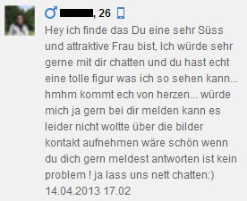 Neulich auf einer Single-Plattform (Von Herzen)